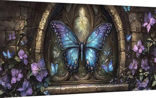 Diamond Painting Erwachsene, Diamond Painting Schmetterling Crystal Art Blume Muster 5D DIY Diamant Malerei Cross Stitch Stickerei Basteln Erwachsene Set für Deko Wohnzimmer 80x160cm -ly25072W8UM Diamond Painting Erwachsene, Diamond Painting Schmetterling Crystal Art Blume Muster 5D DIY Diamant Malerei Cross Stitch Stickerei Basteln Erwachsene Set für Deko Wohnzimmer 80x160cm -ly25072W8UM von LUOLYYEI