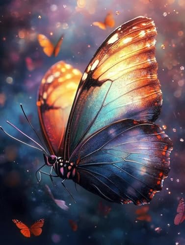 Diamond Painting Erwachsene, Diamond Painting Schmetterling Crystal Art Insekt Muster 5D DIY Diamant Malerei Cross Stitch Stickerei Basteln Erwachsene Set für Deko Wohnzimmer 40×50cm -ly25082NU von LUOLYYEI