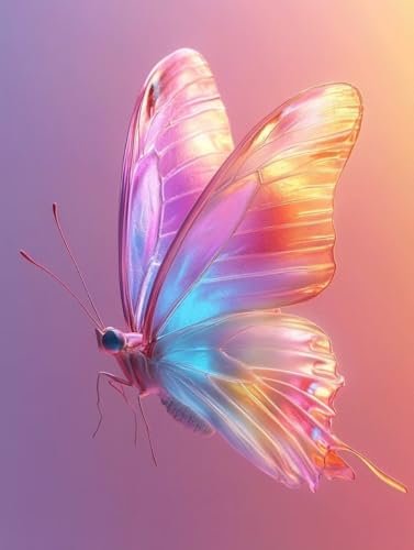 Diamond Painting Erwachsene, Diamond Painting Schmetterling Crystal Art Insekt Muster 5D DIY Diamant Malerei Cross Stitch Stickerei Basteln Erwachsene Set für Deko Wohnzimmer 90x120cm -ly25082BC von LUOLYYEI