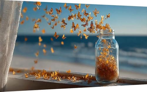 Diamond Painting Erwachsene, Diamond Painting Schmetterling Crystal Art Tier Muster 5D DIY Diamant Malerei Cross Stitch Stickerei Basteln Erwachsene Set für Deko Wohnzimmer (80x160 cm) -ly2507B9 von LUOLYYEI