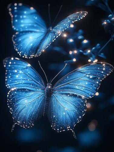 Diamond Painting Erwachsene, Diamond Painting Schmetterling Crystal Art Tier Muster 5D DIY Diamant Malerei Cross Stitch Stickerei Basteln Erwachsene Set für Deko Wohnzimmer 90x120 cm -ly2508265 von LUOLYYEI
