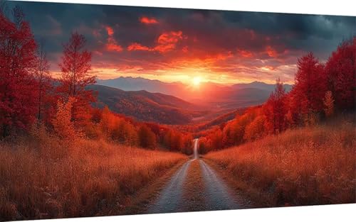 Diamond Painting Erwachsene, Diamond Painting Sonnenuntergang Crystal Art Herbst Muster 5D DIY Diamant Malerei Cross Stitch Stickerei Basteln Erwachsene Set für Deko Wohnzimmer 80x160cm -ly25070O Diamond Painting Erwachsene, Diamond Painting Sonnenuntergang Crystal Art Herbst Muster 5D DIY Diamant Malerei Cross Stitch Stickerei Basteln Erwachsene Set für Deko Wohnzimmer 80x160cm -ly25070O von LUOLYYEI
