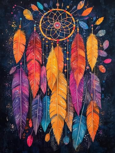 Diamond Painting Erwachsene, Diamond Painting Verträumtfänger Crystal Art Feder Muster 5D DIY Diamant Malerei Cross Stitch Stickerei Basteln Erwachsene Set für Deko Wohnzimmer 60×80cm -ly2508281 Diamond Painting Erwachsene, Diamond Painting Verträumtfänger Crystal Art Feder Muster 5D DIY Diamant Malerei Cross Stitch Stickerei Basteln Erwachsene Set für Deko Wohnzimmer 60×80cm -ly2508281 von LUOLYYEI