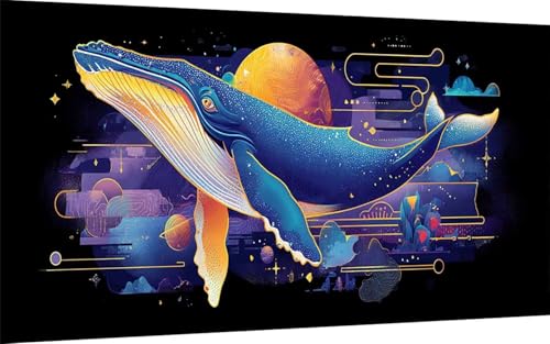 Diamond Painting Erwachsene, Diamond Painting Wal Crystal Art Tier Muster 5D DIY Diamant Malerei Cross Stitch Stickerei Basteln Erwachsene Set für Deko Wohnzimmer, Geschenke 40x80cm -ly25078XU3S von LUOLYYEI