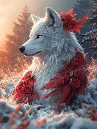 Diamond Painting Erwachsene, Diamond Painting Wolf Crystal Art Tier Muster 5D DIY Diamant Malerei Cross Stitch Stickerei Basteln Erwachsene Set für Deko Wohnzimmer, Geschenke 60x80 cm -ly250829V Diamond Painting Erwachsene, Diamond Painting Wolf Crystal Art Tier Muster 5D DIY Diamant Malerei Cross Stitch Stickerei Basteln Erwachsene Set für Deko Wohnzimmer, Geschenke 60x80 cm -ly250829V von LUOLYYEI