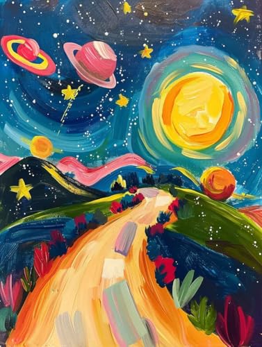 Diamond Painting Erwachsene Abstrakt Diamond Painting XXL (100 * 135cm), Diamantmalerei Sternenhimmel Crystal Art DIY Basteln Erwachsene Stickerei Kreuzstich Bastelset für Zimmer Deko -L2539HVC2 von LUOLYYEI