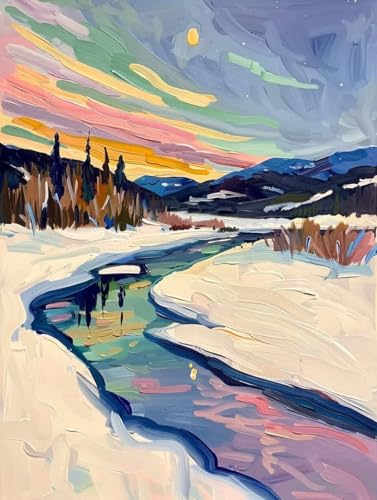 Diamond Painting Erwachsene Abstrakt Diamond Painting XXL 80x110cm, Diamantmalerei Landschaft Crystal Art DIY Basteln Erwachsene Stickerei Kreuzstich Bastelset für Zimmer Deko, Geschenke -L253KW von LUOLYYEI