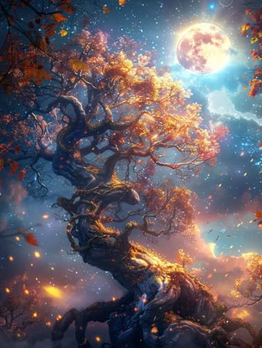 Diamond Painting Erwachsene Mond Diamond Painting XXL 80x110cm, Diamantmalerei Baum Crystal Art DIY Basteln Erwachsene Stickerei Kreuzstich Bastelset für Zimmer Deko, Geschenke für Frauen -L253L8 Diamond Painting Erwachsene Mond Diamond Painting XXL 80x110cm, Diamantmalerei Baum Crystal Art DIY Basteln Erwachsene Stickerei Kreuzstich Bastelset für Zimmer Deko, Geschenke für Frauen -L253L8 von LUOLYYEI