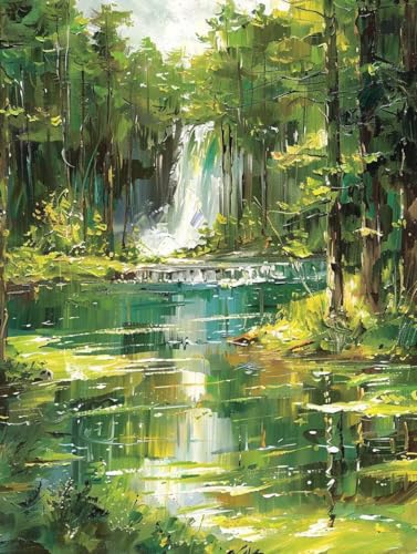 Diamond Painting Erwachsene Wald Diamond Painting XXL (80x110cm), Diamantmalerei Abstrakt Crystal Art DIY Basteln Erwachsene Stickerei Kreuzstich Bastelset für Zimmer Deko, Geschenke -L253323J8 von LUOLYYEI