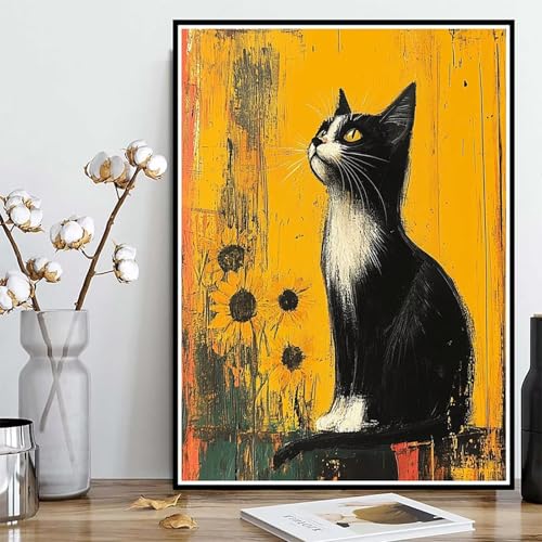 Diamond Painting Katze Diamond Painting XXL 30x40cm, 5D Crystal Art Sonnenblume Muster DIY Runden Steine Vollbohrer Mosaik Bastelset Erwachsene für Zimmer Deko Wohnzimmer, Geschenke -ly25082C3S3F Diamond Painting Katze Diamond Painting XXL 30x40cm, 5D Crystal Art Sonnenblume Muster DIY Runden Steine Vollbohrer Mosaik Bastelset Erwachsene für Zimmer Deko Wohnzimmer, Geschenke -ly25082C3S3F von LUOLYYEI