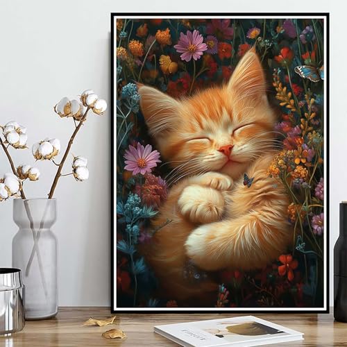 Diamond Painting Katze Diamond Painting XXL 40x50 cm, 5D Crystal Art Tier Muster DIY Runden Steine Vollbohrer Mosaik Bastelset Erwachsene für Zimmer Deko Wohnzimmer, Geschenke für Frauen -ly250825J Diamond Painting Katze Diamond Painting XXL 40x50 cm, 5D Crystal Art Tier Muster DIY Runden Steine Vollbohrer Mosaik Bastelset Erwachsene für Zimmer Deko Wohnzimmer, Geschenke für Frauen -ly250825J von LUOLYYEI