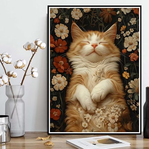 Diamond Painting Katze Diamond Painting XXL 40×50cm, 5D Crystal Art Blume Muster DIY Runden Steine Vollbohrer Mosaik Bastelset Erwachsene für Zimmer Deko Wohnzimmer, Geschenke für Frauen -ly2508271 Diamond Painting Katze Diamond Painting XXL 40×50cm, 5D Crystal Art Blume Muster DIY Runden Steine Vollbohrer Mosaik Bastelset Erwachsene für Zimmer Deko Wohnzimmer, Geschenke für Frauen -ly2508271 von LUOLYYEI