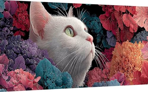 Diamond Painting Katze Diamond Painting XXL 90x180cm, 5D Crystal Art Blume Muster DIY Eckige Steine Vollbohrer Mosaik Bastelset Erwachsene für Zimmer Deko Wohnzimmer, Wanddeko, Geschenke -ly25072O Diamond Painting Katze Diamond Painting XXL 90x180cm, 5D Crystal Art Blume Muster DIY Eckige Steine Vollbohrer Mosaik Bastelset Erwachsene für Zimmer Deko Wohnzimmer, Wanddeko, Geschenke -ly25072O von LUOLYYEI