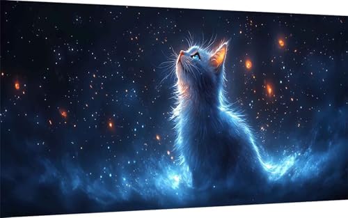 Diamond Painting Katze Diamond Painting XXL 90x180cm, 5D Crystal Art Sternenhimmel Muster DIY Eckige Steine Vollbohrer Mosaik Bastelset Erwachsene für Zimmer Deko Wohnzimmer, Geschenke -ly2507V6 Diamond Painting Katze Diamond Painting XXL 90x180cm, 5D Crystal Art Sternenhimmel Muster DIY Eckige Steine Vollbohrer Mosaik Bastelset Erwachsene für Zimmer Deko Wohnzimmer, Geschenke -ly2507V6 von LUOLYYEI