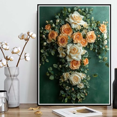 Diamond Painting Kreuzen Diamond Painting XXL 60×80cm, 5D Crystal Art Blumen Muster DIY Runden Steine Vollbohrer Mosaik Bastelset Erwachsene für Zimmer Deko Wohnzimmer, Geschenke für Frauen -ly25082V4 Diamond Painting Kreuzen Diamond Painting XXL 60×80cm, 5D Crystal Art Blumen Muster DIY Runden Steine Vollbohrer Mosaik Bastelset Erwachsene für Zimmer Deko Wohnzimmer, Geschenke für Frauen -ly25082V4 von LUOLYYEI