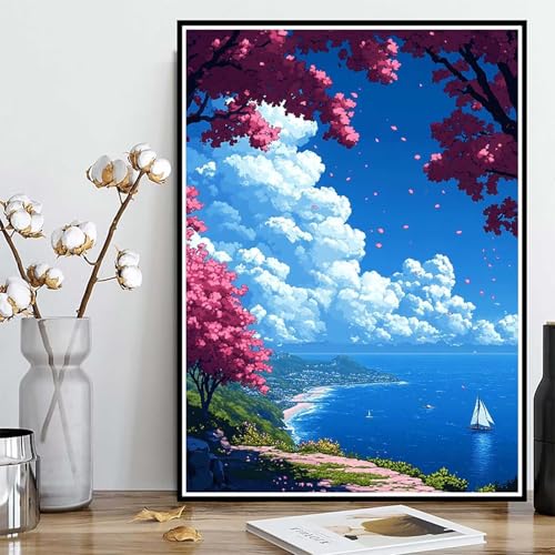 Diamond Painting Landschaft Diamond Painting XXL 90×120cm, 5D Crystal Art Meer Muster DIY Runden Steine Vollbohrer Mosaik Bastelset Erwachsene für Zimmer Deko Wohnzimmer, Geschenke -ly250821I7BO Diamond Painting Landschaft Diamond Painting XXL 90×120cm, 5D Crystal Art Meer Muster DIY Runden Steine Vollbohrer Mosaik Bastelset Erwachsene für Zimmer Deko Wohnzimmer, Geschenke -ly250821I7BO von LUOLYYEI