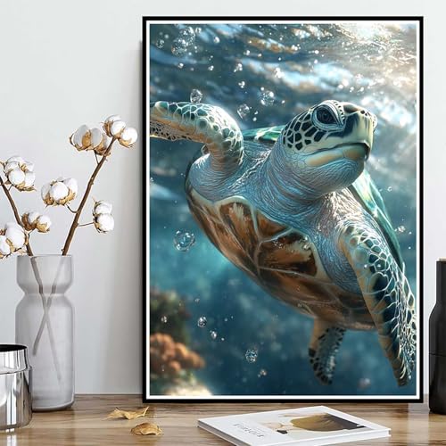 Diamond Painting Meer Diamond Painting XXL 90x120cm, 5D Crystal Art Tier Muster DIY Runden Steine Vollbohrer Mosaik Bastelset Erwachsene für Zimmer Deko Wohnzimmer, Geschenke für Frauen -ly2508263 von LUOLYYEI