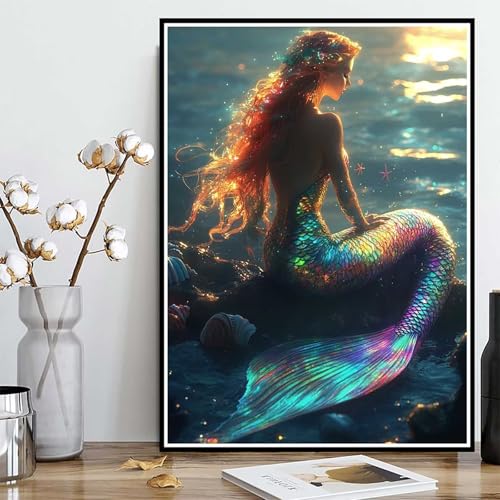 Diamond Painting Meerjungfrau Diamond Painting XXL 60x80 cm, 5D Crystal Art Meer Muster DIY Runden Steine Vollbohrer Mosaik Bastelset Erwachsene für Zimmer Deko Wohnzimmer, Geschenke -ly2508290 Diamond Painting Meerjungfrau Diamond Painting XXL 60x80 cm, 5D Crystal Art Meer Muster DIY Runden Steine Vollbohrer Mosaik Bastelset Erwachsene für Zimmer Deko Wohnzimmer, Geschenke -ly2508290 von LUOLYYEI