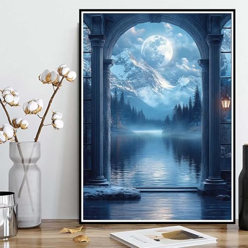 Diamond Painting Mond Diamond Painting XXL 100x135cm, 5D Crystal Art Landschaft Muster DIY Runden Steine Vollbohrer Mosaik Bastelset Erwachsene für Zimmer Deko Wohnzimmer, Geschenke -ly250824E405 Diamond Painting Mond Diamond Painting XXL 100x135cm, 5D Crystal Art Landschaft Muster DIY Runden Steine Vollbohrer Mosaik Bastelset Erwachsene für Zimmer Deko Wohnzimmer, Geschenke -ly250824E405 von LUOLYYEI