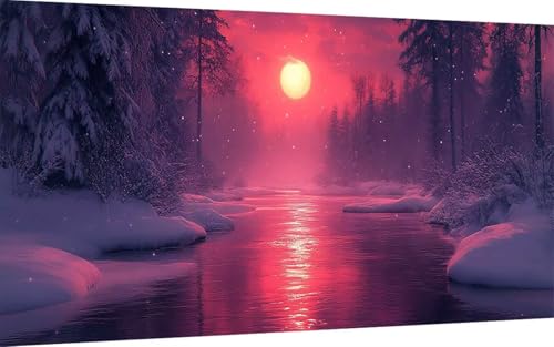 Diamond Painting Mond Diamond Painting XXL 90x180cm, 5D Crystal Art Winter Muster DIY Eckige Steine Vollbohrer Mosaik Bastelset Erwachsene für Zimmer Deko Wohnzimmer, Wanddeko, Geschenke -ly2507A0 Diamond Painting Mond Diamond Painting XXL 90x180cm, 5D Crystal Art Winter Muster DIY Eckige Steine Vollbohrer Mosaik Bastelset Erwachsene für Zimmer Deko Wohnzimmer, Wanddeko, Geschenke -ly2507A0 von LUOLYYEI