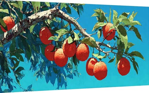 Diamond Painting Obst Diamond Painting XXL (100x300 cm), 5D Crystal Art Anlage Muster DIY Eckige Steine Vollbohrer Mosaik Bastelset Erwachsene für Zimmer Deko Wohnzimmer, Wanddeko, Geschenke -ly2507C5 von LUOLYYEI