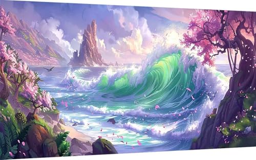 Diamond Painting Ozean Diamond Painting XXL 100x300 cm, 5D Crystal Art Landschaft Muster DIY Eckige Steine Vollbohrer Mosaik Bastelset Erwachsene für Zimmer Deko Wohnzimmer, Geschenke -ly2507Z9 Diamond Painting Ozean Diamond Painting XXL 100x300 cm, 5D Crystal Art Landschaft Muster DIY Eckige Steine Vollbohrer Mosaik Bastelset Erwachsene für Zimmer Deko Wohnzimmer, Geschenke -ly2507Z9 von LUOLYYEI