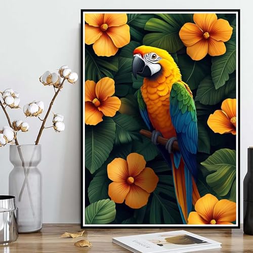 Diamond Painting Papagei Diamond Painting XXL 60x80cm, 5D Crystal Art Blume Muster DIY Runden Steine Vollbohrer Mosaik Bastelset Erwachsene für Zimmer Deko Wohnzimmer, Geschenke für Frauen -ly25082OW Diamond Painting Papagei Diamond Painting XXL 60x80cm, 5D Crystal Art Blume Muster DIY Runden Steine Vollbohrer Mosaik Bastelset Erwachsene für Zimmer Deko Wohnzimmer, Geschenke für Frauen -ly25082OW von LUOLYYEI
