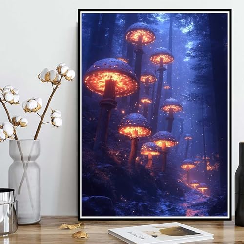 Diamond Painting Pilz Diamond Painting XXL 60x80 cm, 5D Crystal Art Wald Muster DIY Runden Steine Vollbohrer Mosaik Bastelset Erwachsene für Zimmer Deko Wohnzimmer, Geschenke für Frauen -ly25082NB Diamond Painting Pilz Diamond Painting XXL 60x80 cm, 5D Crystal Art Wald Muster DIY Runden Steine Vollbohrer Mosaik Bastelset Erwachsene für Zimmer Deko Wohnzimmer, Geschenke für Frauen -ly25082NB von LUOLYYEI