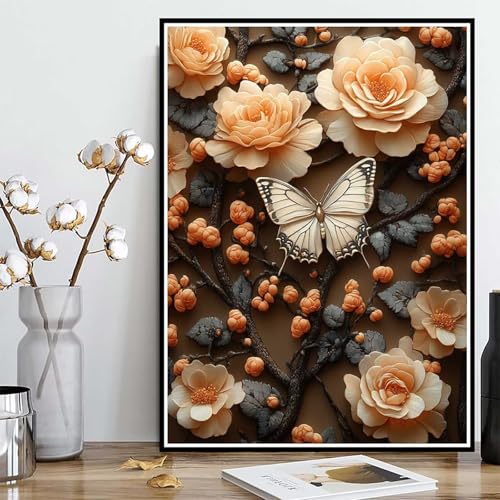 Diamond Painting Schmetterling Diamond Painting XXL 60x80 cm, 5D Crystal Art Blumen Muster DIY Runden Steine Vollbohrer Mosaik Bastelset Erwachsene für Zimmer Deko Wohnzimmer, Geschenke -ly25082X3 Diamond Painting Schmetterling Diamond Painting XXL 60x80 cm, 5D Crystal Art Blumen Muster DIY Runden Steine Vollbohrer Mosaik Bastelset Erwachsene für Zimmer Deko Wohnzimmer, Geschenke -ly25082X3 von LUOLYYEI