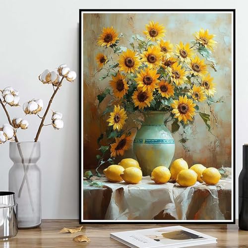 Diamond Painting Sonnenblume Diamond Painting XXL 60×80cm, 5D Crystal Art Vase Muster DIY Runden Steine Vollbohrer Mosaik Bastelset Erwachsene für Zimmer Deko Wohnzimmer, Geschenke -ly25082421GA Diamond Painting Sonnenblume Diamond Painting XXL 60×80cm, 5D Crystal Art Vase Muster DIY Runden Steine Vollbohrer Mosaik Bastelset Erwachsene für Zimmer Deko Wohnzimmer, Geschenke -ly25082421GA von LUOLYYEI