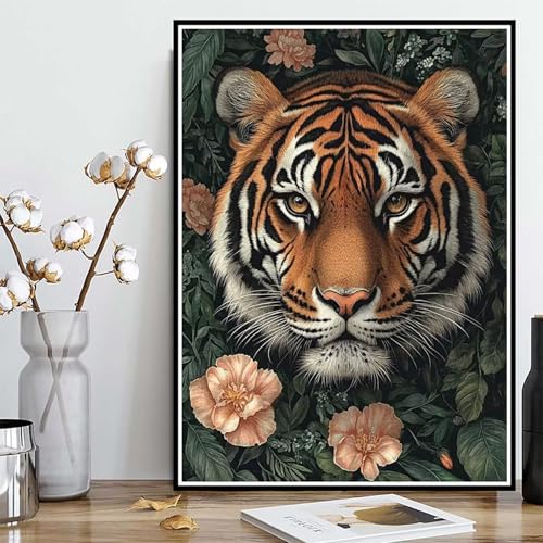 Diamond Painting Tiger Diamond Painting XXL 30x40cm, 5D Crystal Art Pflanzen Muster DIY Runden Steine Vollbohrer Mosaik Bastelset Erwachsene für Zimmer Deko Wohnzimmer, Geschenke für Frauen -ly2508292 Diamond Painting Tiger Diamond Painting XXL 30x40cm, 5D Crystal Art Pflanzen Muster DIY Runden Steine Vollbohrer Mosaik Bastelset Erwachsene für Zimmer Deko Wohnzimmer, Geschenke für Frauen -ly2508292 von LUOLYYEI