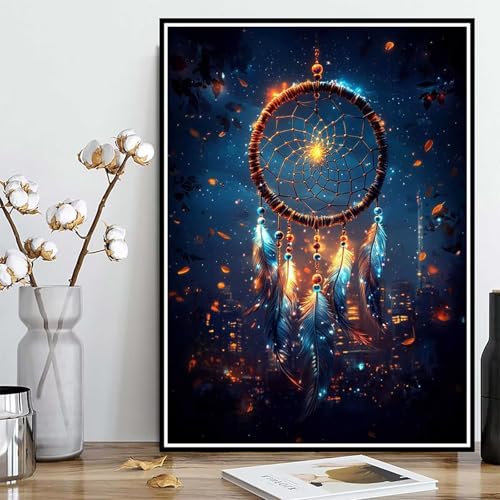 Diamond Painting Verträumtfänger Diamond Painting XXL 30x40cm, 5D Crystal Art Stadt Muster DIY Runden Steine Vollbohrer Mosaik Bastelset Erwachsene für Zimmer Deko Wohnzimmer, Geschenke -ly250820L von LUOLYYEI