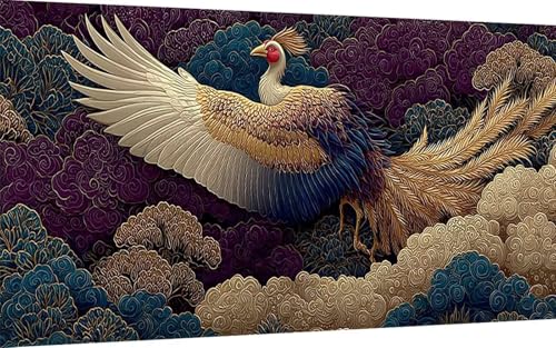 Diamond Painting Vogel Diamond Painting XXL 50x100 cm, 5D Crystal Art Tier Muster DIY Eckige Steine Vollbohrer Mosaik Bastelset Erwachsene für Zimmer Deko Wohnzimmer, Wanddeko, Geschenke -ly250754 von LUOLYYEI