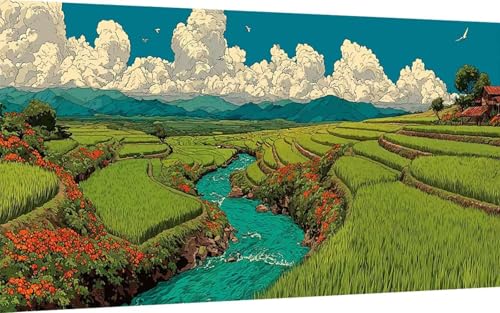 Diamond Painting Wiese Diamond Painting XXL 100x300cm, 5D Crystal Art Landschaft Muster DIY Eckige Steine Vollbohrer Mosaik Bastelset Erwachsene für Zimmer Deko Wohnzimmer, Geschenke -ly250780012 Diamond Painting Wiese Diamond Painting XXL 100x300cm, 5D Crystal Art Landschaft Muster DIY Eckige Steine Vollbohrer Mosaik Bastelset Erwachsene für Zimmer Deko Wohnzimmer, Geschenke -ly250780012 von LUOLYYEI