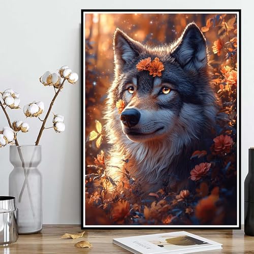 Diamond Painting Wolf Diamond Painting XXL 50x70 cm, 5D Crystal Art Blume Muster DIY Runden Steine Vollbohrer Mosaik Bastelset Erwachsene für Zimmer Deko Wohnzimmer, Geschenke für Frauen -ly2508258 Diamond Painting Wolf Diamond Painting XXL 50x70 cm, 5D Crystal Art Blume Muster DIY Runden Steine Vollbohrer Mosaik Bastelset Erwachsene für Zimmer Deko Wohnzimmer, Geschenke für Frauen -ly2508258 von LUOLYYEI
