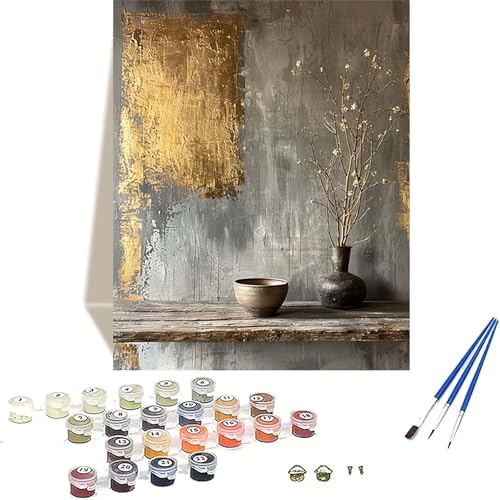 LUOLYYEI Landschaft Malen Nach Zahlen Erwachsene, Baum Malen Nach Zahlen kinder Leinwand mit Pinseln und Acrylfarbe, DIY Paint by Numbers Adult und Anfänger, für Home Decor, Geschenk - 40 x 60 cm Q-5 von LUOLYYEI