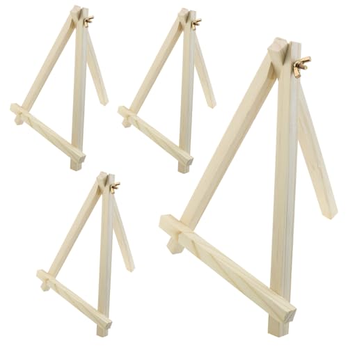 LUORNG Staffelei aus Holz, 22,9 cm, A-Rahmen, Stativständer zum Malen von Leinwand, Kunst und Handwerk, tragbares Tisch-Staffelei-Set, 4 Stück LUORNG Staffelei aus Holz, 22,9 cm, A-Rahmen, Stativständer zum Malen von Leinwand, Kunst und Handwerk, tragbares Tisch-Staffelei-Set, 4 Stück von LUORNG