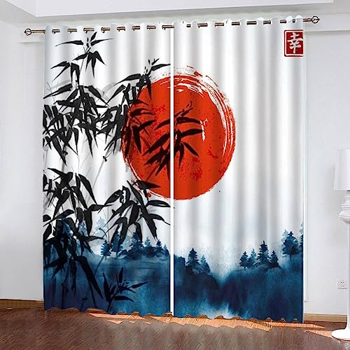 LUORU 3D Manga Vorhänge Abdunkelnd mit ösen 110x95 cm Polyester Scheibengardinen Sonne Bambus Gardinen Blickdicht 2er Set Schallschutz Vorhang für Kinderzimmer Wohnzimmer Schlafzimmer LUORU 3D Manga Vorhänge Abdunkelnd mit ösen 110x95 cm Polyester Scheibengardinen Sonne Bambus Gardinen Blickdicht 2er Set Schallschutz Vorhang für Kinderzimmer Wohnzimmer Schlafzimmer von LUORU