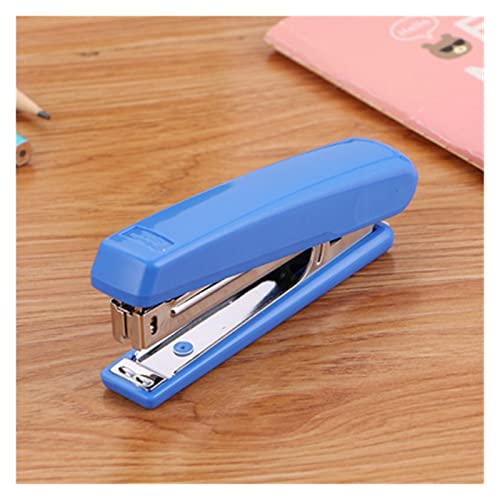 LUOSHUAI Tacker Hefter Büroschule liefert Stationery Papier Clip bindende Binder Book Office zubehör Tacker BüRo (Color : Blue) von LUOSHUAI