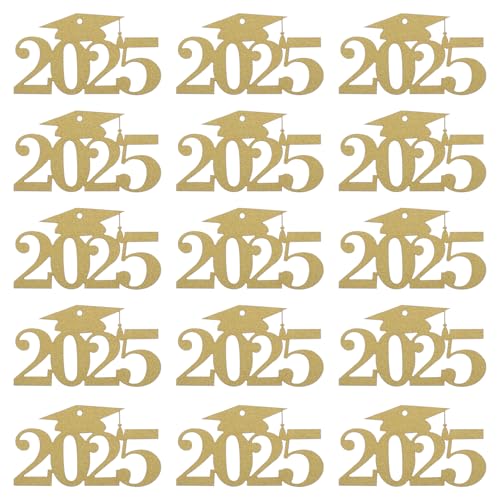 LUOZZY 30 Stück Tischdekorationen für Abschlussfeiern, doppelseitige Ausschnitte, goldene Vasen-Etiketten für 2025 Grad Tafelaufsatz, Blumenarrangement, Glückwunschdekoration LUOZZY 30 Stück Tischdekorationen für Abschlussfeiern, doppelseitige Ausschnitte, goldene Vasen-Etiketten für 2025 Grad Tafelaufsatz, Blumenarrangement, Glückwunschdekoration von LUOZZY