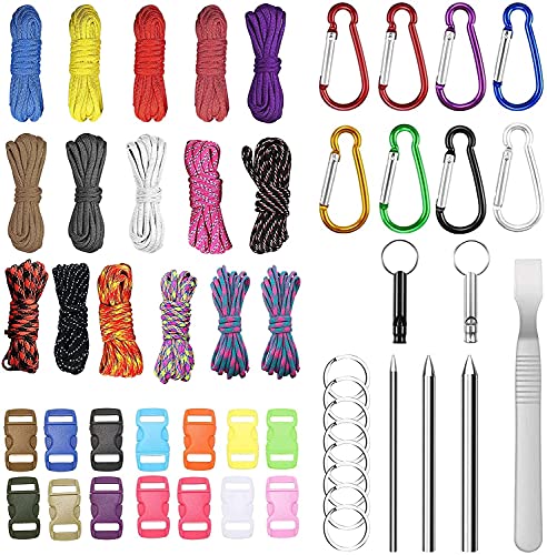 16 Stück Farbe Paracord Armband, 3m Paracord 550 Multifarben Parachute Cord Armband Bänder Kit mit Schnallen Paracordbänder Steckverschluss für DIY Armbänder Hundeleine Lanyard Schlüsselbund 16 Stück Farbe Paracord Armband, 3m Paracord 550 Multifarben Parachute Cord Armband Bänder Kit mit Schnallen Paracordbänder Steckverschluss für DIY Armbänder Hundeleine Lanyard Schlüsselbund von LUPATDY