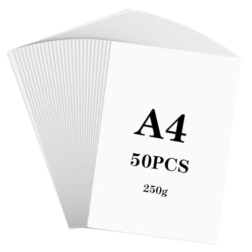 50 Blatt Tonpapier Weiß A4,250 g/m² Tonkarton Papier,A4 Scrapbook Papier,Dickes Papier zum Drucken,Scherenschnittpapier,Bastelpapier für DIY kreativ Sein und Malen Kartenherstellung 50 Blatt Tonpapier Weiß A4,250 g/m² Tonkarton Papier,A4 Scrapbook Papier,Dickes Papier zum Drucken,Scherenschnittpapier,Bastelpapier für DIY kreativ Sein und Malen Kartenherstellung von LUPATDY