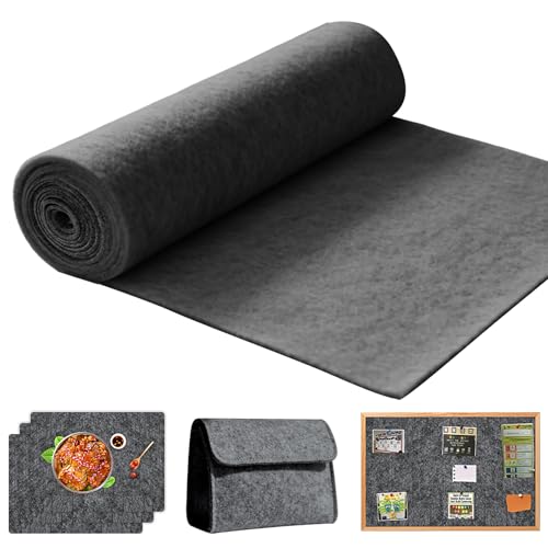 LUPATDY Filzrolle Filzstoff 30cm x 250cm Meterware,1mm Stark,Filzmatte,Filz für DIY Aufbewahrungstasche Patchwork Nähen Filz zum Basteln Handwerken Dekoration Dunkelgrau LUPATDY Filzrolle Filzstoff 30cm x 250cm Meterware,1mm Stark,Filzmatte,Filz für DIY Aufbewahrungstasche Patchwork Nähen Filz zum Basteln Handwerken Dekoration Dunkelgrau von LUPATDY