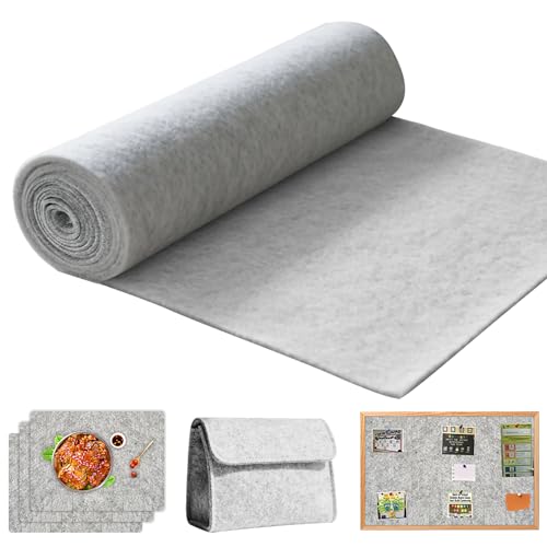 LUPATDY Filzrolle Filzstoff 30cm x 250cm Meterware,1mm Stark,Filzmatte,Filz für DIY Aufbewahrungstasche Patchwork Nähen Filz zum Basteln Handwerken Dekoration Hellgrau LUPATDY Filzrolle Filzstoff 30cm x 250cm Meterware,1mm Stark,Filzmatte,Filz für DIY Aufbewahrungstasche Patchwork Nähen Filz zum Basteln Handwerken Dekoration Hellgrau von LUPATDY