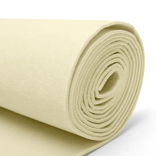 LUPATDY Filzrolle Filzstoff 40cm x 250cm Meterware,3mm Stark,Filzmatte,Filz für DIY Aufbewahrungstasche Patchwork Nähen Filz zum Basteln Handwerken Dekoration Beige LUPATDY Filzrolle Filzstoff 40cm x 250cm Meterware,3mm Stark,Filzmatte,Filz für DIY Aufbewahrungstasche Patchwork Nähen Filz zum Basteln Handwerken Dekoration Beige von LUPATDY