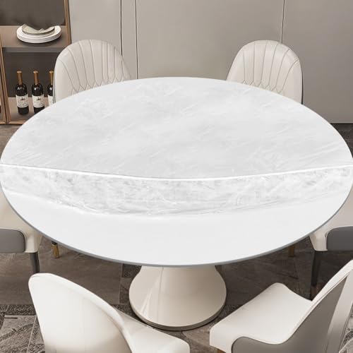 Tischdecke Rund 110 cm, Tischdecke Outdoor mit Gummizug,Gartentischdecke Wetterfest,Tischschutz Transparent,Plastik Tischschutzfolie Durchsichtige,Garten Tischdecken für Traußen,Durchsichtig Tischdecke Rund 110 cm, Tischdecke Outdoor mit Gummizug,Gartentischdecke Wetterfest,Tischschutz Transparent,Plastik Tischschutzfolie Durchsichtige,Garten Tischdecken für Traußen,Durchsichtig von LUPATDY