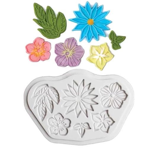 Formen zur Seifenherstellung, 10 x 7 x 0,5 cm, 3D-Blume, Blatt, Blütenblatt, geprägt, Silikonform, Fondant, gefrorene Kuchen, Backutensilien, Epoxidharz, Duftkerze, Gips, Harzform Formen zur Seifenherstellung, 10 x 7 x 0,5 cm, 3D-Blume, Blatt, Blütenblatt, geprägt, Silikonform, Fondant, gefrorene Kuchen, Backutensilien, Epoxidharz, Duftkerze, Gips, Harzform von LUPZENFUXIA