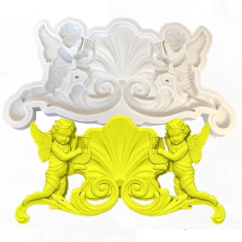 Gießformen aus Kunstharz, 13,2 x 7 x 1 cm, Engelsflügel, Silikonformen, Cupcake-Topper, Fondant, Schokolade, Süßigkeiten, Kuchen, Dekoration, Werkzeuge, Ton, Seife, Kerzen, Harzform von LUPZENFUXIA