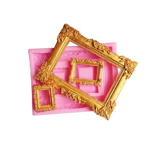 Gießformen aus Kunstharz, 13,5 x 10,3 x 1,2 cm, europäischer Rahmen, Ton, Modellierung, Kuchen, Backen, Schmuck, Einrichtungsartikel, Rahmen, Silikonform Gießformen aus Kunstharz, 13,5 x 10,3 x 1,2 cm, europäischer Rahmen, Ton, Modellierung, Kuchen, Backen, Schmuck, Einrichtungsartikel, Rahmen, Silikonform von LUPZENFUXIA