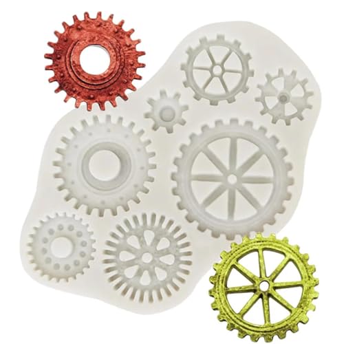 Gießformen aus Kunstharz, 16,5 x 10,5 x 0,8 cm, 3D-Getriebe, Dampfmaschine, Läufer, Form, Silikonform, Fondant, Schokolade, Gelee, Kuchen, Dekoration, Backwerkzeug, Seife, Ton, Gips, Harzform Gießformen aus Kunstharz, 16,5 x 10,5 x 0,8 cm, 3D-Getriebe, Dampfmaschine, Läufer, Form, Silikonform, Fondant, Schokolade, Gelee, Kuchen, Dekoration, Backwerkzeug, Seife, Ton, Gips, Harzform von LUPZENFUXIA
